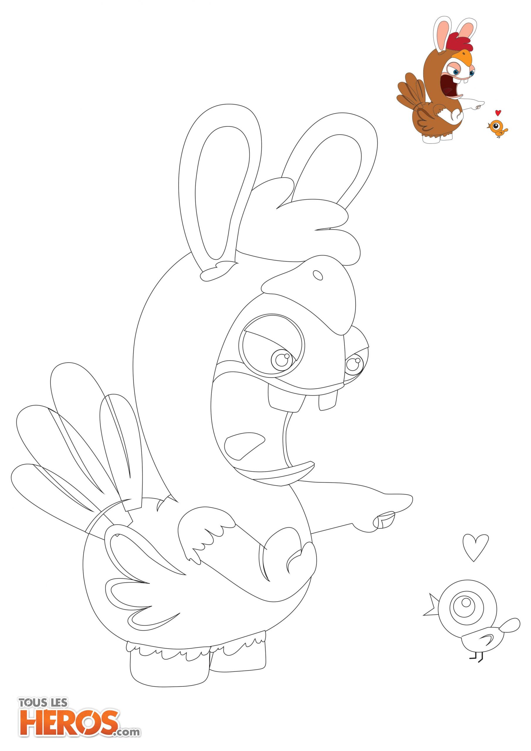 Tous Les Heros Coloriage Coloriez Les Lapins Crétins Avec touslesheros Sur