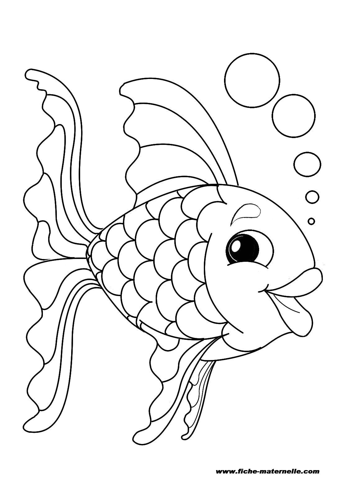 Un Coloriage A Imprimer Coloriage Un Poisson Fleurs Pinterest