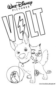 Volt Coloriage A Imprimer Coloriages Du Film Disney Volt Star Malgre Lui