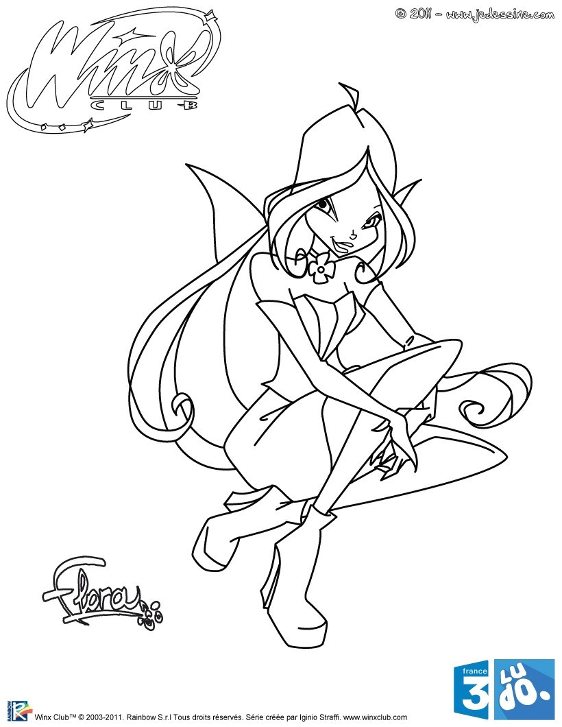 Winx Coloriage En Ligne Coloriage Winx En Ligne Coloriages Coloriage Flora Fr