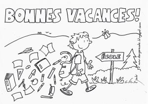 Coloriage Bonnes Vacances D été Coloriage Bonnes Vacances Juillet