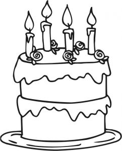 Coloriage De Gateau D Anniversaire En Maternelle Birthday Cake Coloring Pages Preschool En 2020