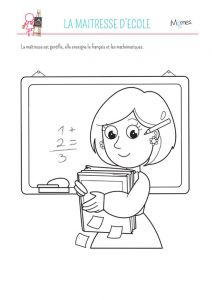 Coloriage Maitresse D école La Maîtresse D école