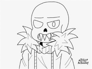 Coloriage Sans Dépasser à Imprimer Dessin Undertale Sans