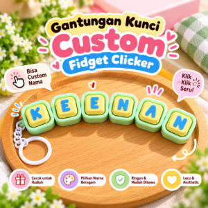 fidget clicker keychain 3d print