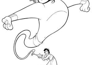Aladin Et La Lampe Merveilleuse Coloriage Coloriage Le Génie sort De La Lampe