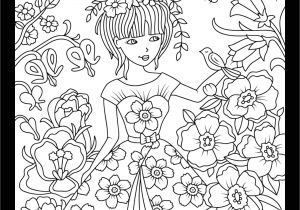 Application Coloriage Gratuit Girl In Floral Garden Color therapy App