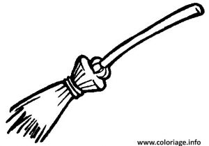Balai De sorcière Coloriage Coloriage Dessin D Un Balai Magique Jecolorie