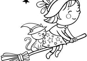 Balai De sorcière Coloriage Coloriage sorciere Sur son Balai