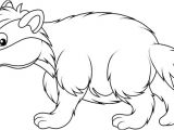 Blaireau Coloriage Dessin   Colorier Un Blaireau Turbulus Jeux Pour Enfants