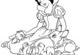 Blanche Neige Coloriage A Imprimer Coloriage A Imprimer Blanche Neige Et Les Animaux Gratuit