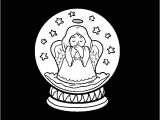 Boule De Neige Coloriage Coloriage De Boule De Neige Avec Ange Pour Colorier