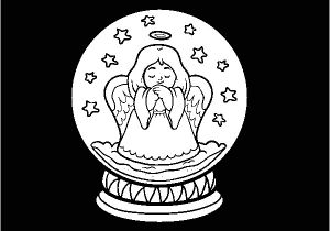 Boule De Neige Coloriage Coloriage De Boule De Neige Avec Ange Pour Colorier