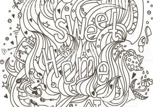 Cahier De Coloriage Pour Adulte Home Sweet Home Décoration Monochrome Pour Adulte Livre De Coloriage
