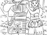 Cahier De Coloriage Vaiana Tui and Sina From Moana Coloring Page