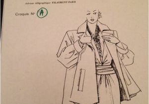 Cahier De Coloriage Yves Saint Laurent Lot De 2 Tirages Dessins Croquis De Presse Mode Yves