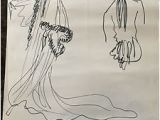 Cahier De Coloriage Yves Saint Laurent Yves Saint Laurent Dessin original Croquis De Deux Robes