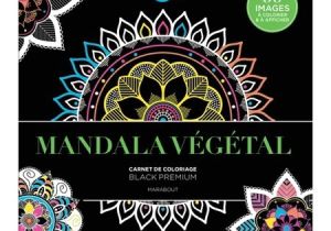 Carnet De Coloriage Black Premium Mandala Végétal Carnet De Coloriage Black Premium 50