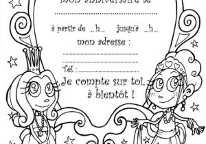 Carte Coloriage A Imprimer Coloriages Invitation Princesse Fr Hellokids