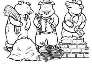 Coloriage 3 Petits Cochons Color the Three Little Pigs