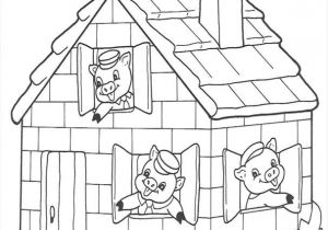 Coloriage 3 Petits Cochons Three Little Pigs Gardo Contes Et Contes De Fées