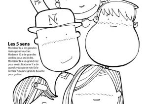 Coloriage 5 Sens   Terminer Et   Colorier Expliquant Les Cinq Sens