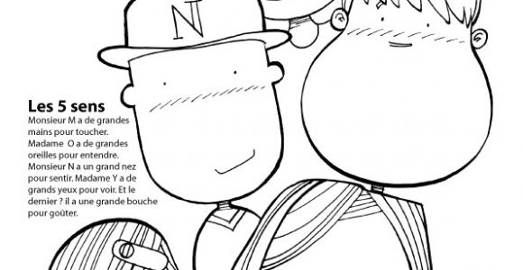 Coloriage 5 Sens   Terminer Et   Colorier Expliquant Les Cinq Sens