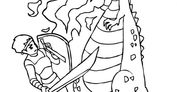 Coloriage A Decalquer Coloriage Chevalier   Imprimer Dragon Against 4569