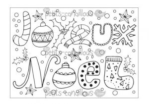 Coloriage A Faire soi Meme Carte Joyeux Noel   Colorier Christmas Card