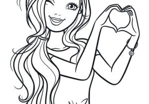 Coloriage à Imprimer Barbie Agent Secret Barbie Fashionistas Signe De L Amour