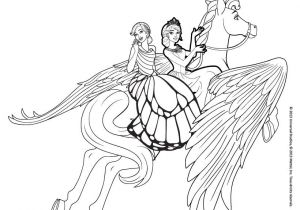 Coloriage à Imprimer Barbie Poney Coloriage Barbie Catania Et Mariposa Chevauchent Sylvie