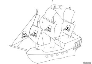 Coloriage à Imprimer Bateau Pirate Coloriage Bateau Pirate à Imprimer Et Colorier