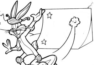 Coloriage A Imprimer Bugs Bunny Bugs Bunny Playing Skateboard Coloring Pages Looney Tunes