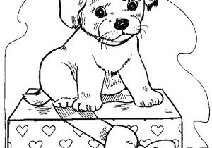 Coloriage A Imprimer Chien Gratuit Coloriage Chien Sur Un Cadeau Dessin Gratuit à Imprimer