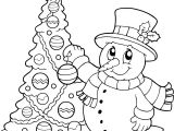 Coloriage A Imprimer De Bonhomme De Neige Sapin De Noel Dessin Gg33