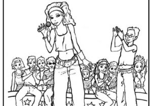 Coloriage A Imprimer De Chanteuse Coloriage Une Chanteuse Sur Scène Dessin Gratuit à Imprimer