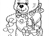 Coloriage A Imprimer De St Valentin Ours Avec Coeur Coloriage A Colorier