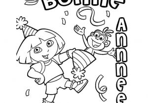 Coloriage A Imprimer Dora Et Babouche Dessins De Bonne Année Az Coloriage