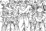 Coloriage à Imprimer Dragon Ball Z Super Plusieurs Personnages De Drangon Ball Z   Imprimer Et Colorier