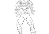 Coloriage à Imprimer Dragon Ball Z Vegeto A Black & White Drawing Inspired by the Character Of Cell In Dragon