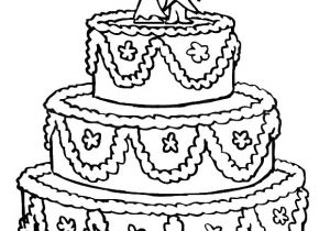 Coloriage A Imprimer Gateau Un Gâteau De Mariage à Colorier Et à Imprimer
