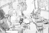Coloriage A Imprimer Gratuit De Pere Noel Coloriage Pere Noel Chez Le Barbier   Imprimer Pour Les