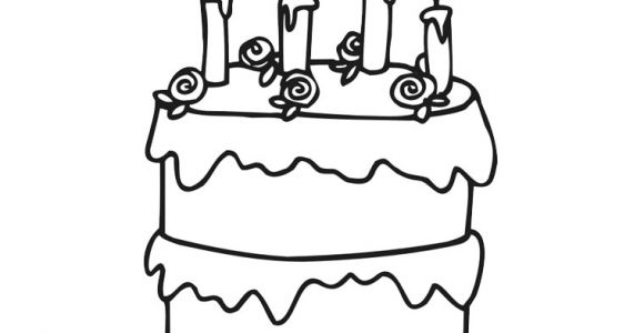Coloriage A Imprimer Gratuit Gateau Anniversaire Dessin En Ligne Gateau Anniversaire