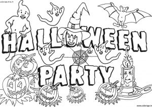Coloriage A Imprimer Halloween Gratuit Coloriage Halloween Party Jecolorie