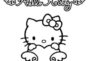 Coloriage à Imprimer Hello Kitty Coeur Coloriage A Imprimer Hello Kitty Et Le Coeur Gratuit Et