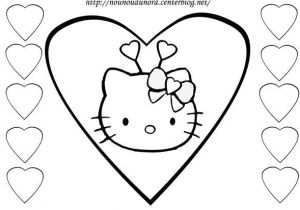 Coloriage à Imprimer Hello Kitty Coeur Coloriage Coeur Hello Kitty Dessiné Par Nounoudunord