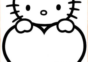 Coloriage à Imprimer Hello Kitty Coeur Coloriage Hello Kitty Hello Kitty Coeur