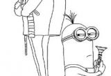 Coloriage à Imprimer Minion Moi Moche Et Méchant Two Minions Armed Despicable Me 2 Coloring Pages