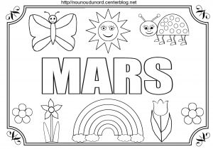 Coloriage à Imprimer Mois De Mars   Colorier