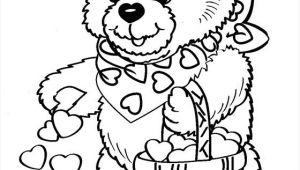 Coloriage A Imprimer Nounours Ours Avec Coeur Coloriage A Colorier